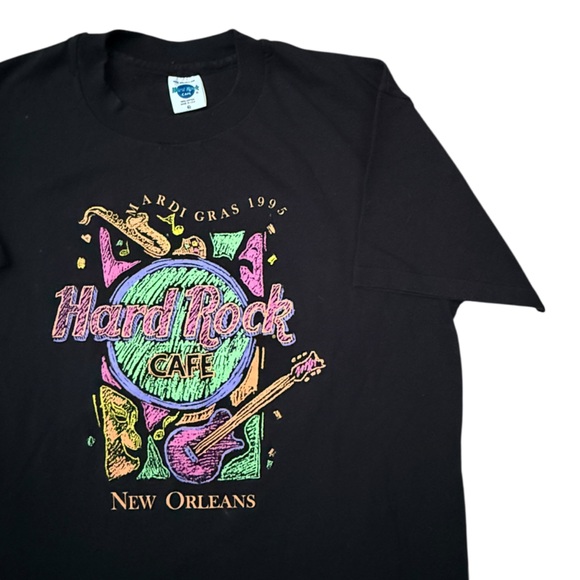 Hard Rock Cafe Other - Vtg Hard Rock Cafe New Orleans Marriott Gras 1995 Single Stitch T-Shirt Black XL